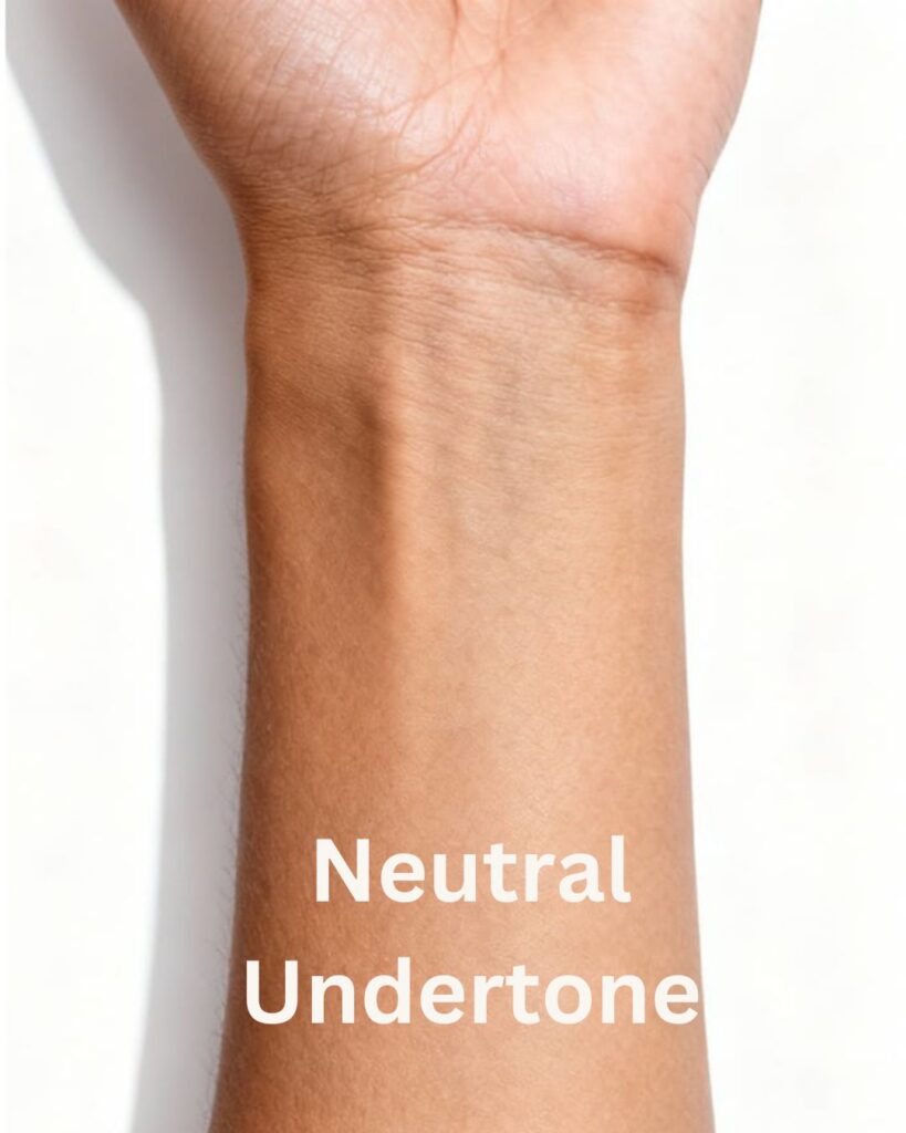 wrist showing neutral undertone