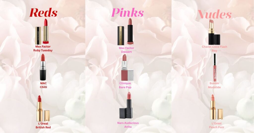 Lipstick colours for warm undertones